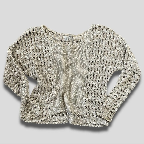 Urban Outfitters Sweaters - URBAN OUTFITTERS ECOTE BOHO HIGH LOW CROPPED OVERSIZED OPEN WEAVE SWEATER - S